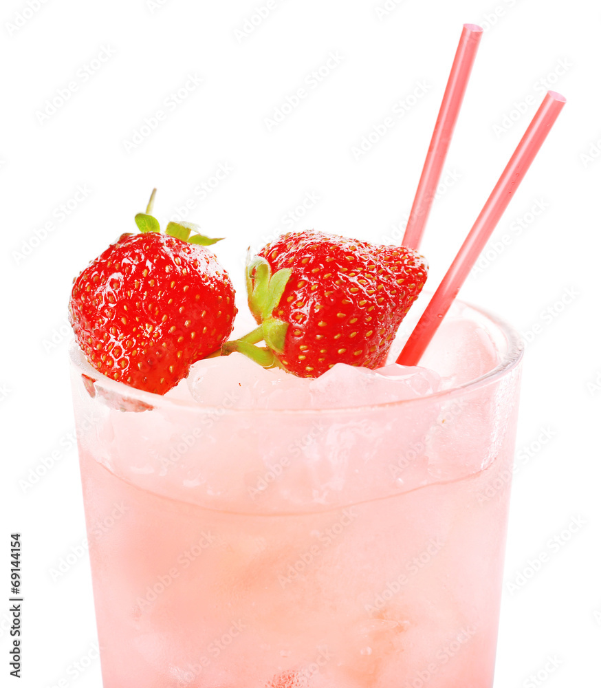 Refreshing cocktail isolated on white Refreshing cocktail isolated on white