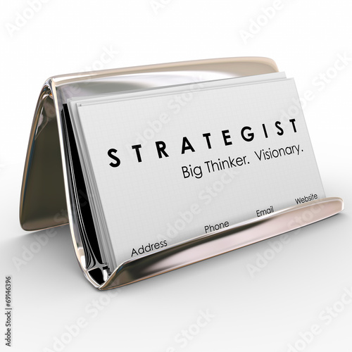 Strategist Big Thinker Visionary Business Cards Holder