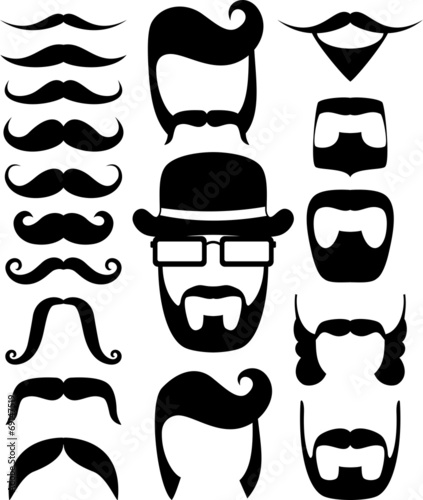 prop mustache vector collection