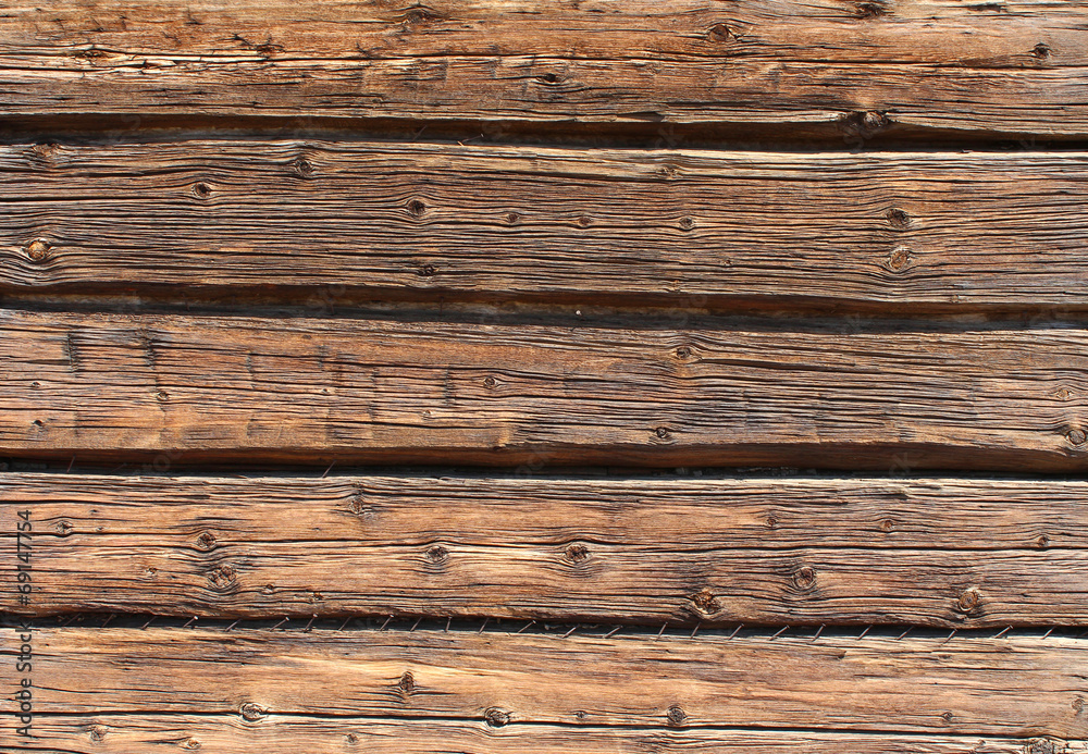 Naklejka premium Ściana drewniana - Ściana drewniana