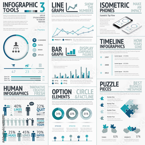 Business Vector Elements for Data Visualization Infographics photo