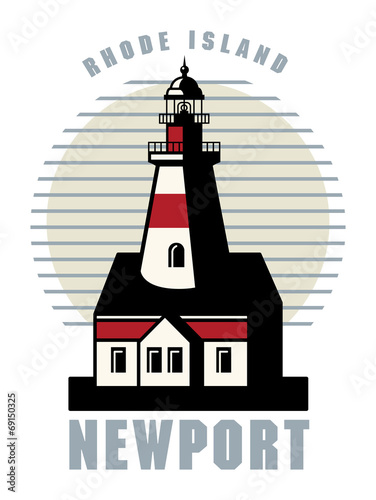Lighthouse icon or sign, vector illustration
