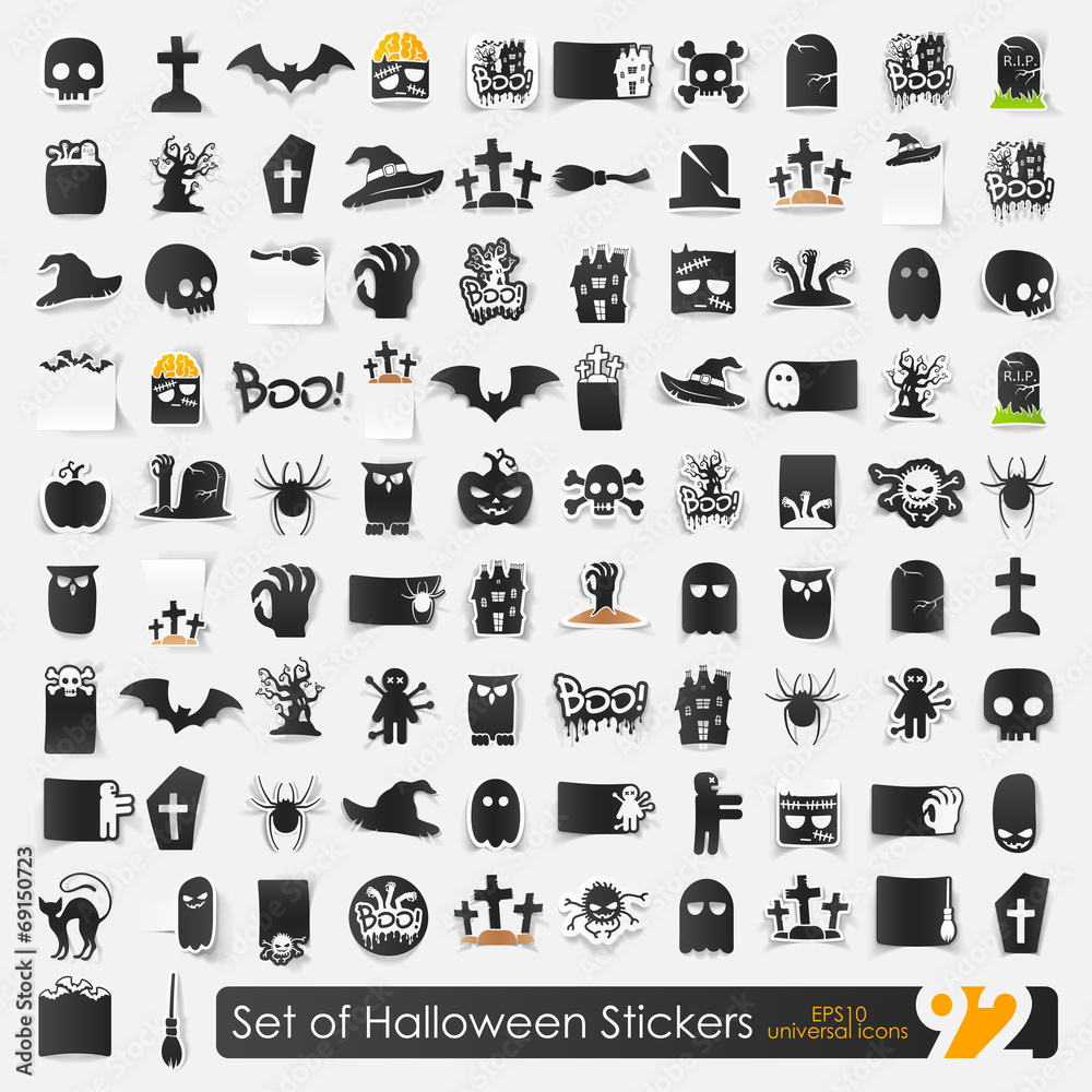Set of halloween icons Set of halloween icons