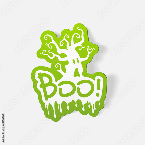 realistic design element: boo
