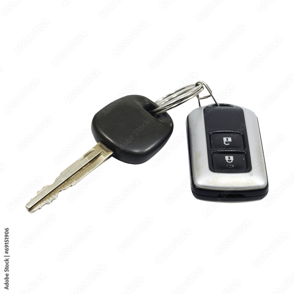 Car key remote isolated on white background, conception. Car key remote isolated on white background, conception.