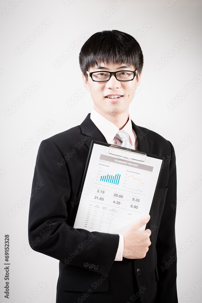 Successful young business man of Asian, full length portrait iso Successful young business man of Asian, full length portrait iso