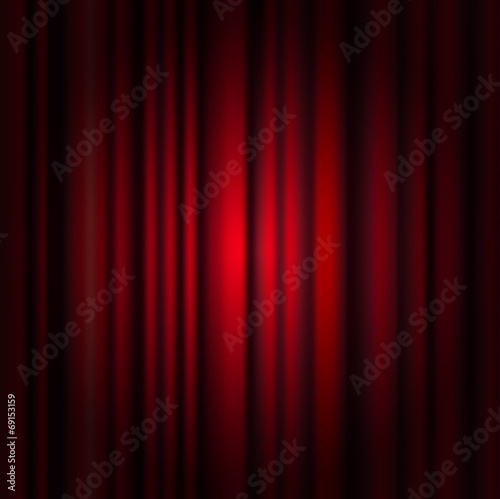 Background with red curtain and light. Eps 10