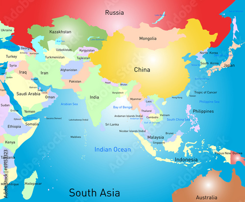 south asia map