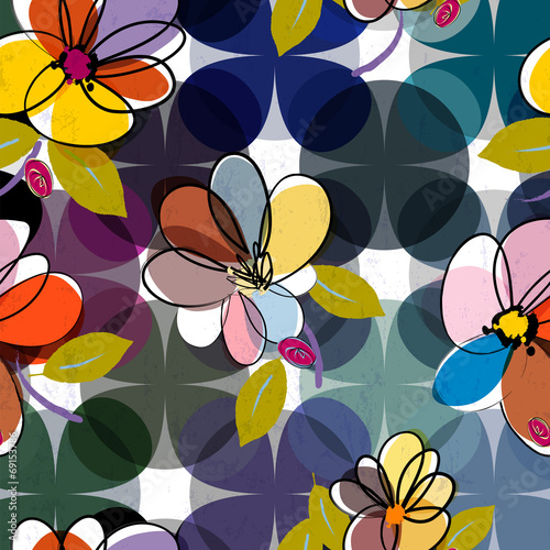 abstract floral pattern illustration vector