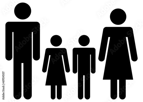 Strichmännchen Familie