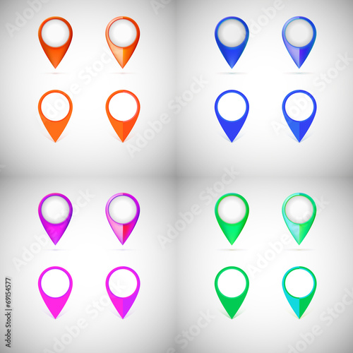 Free Download Set of map pointers - GFXLoad