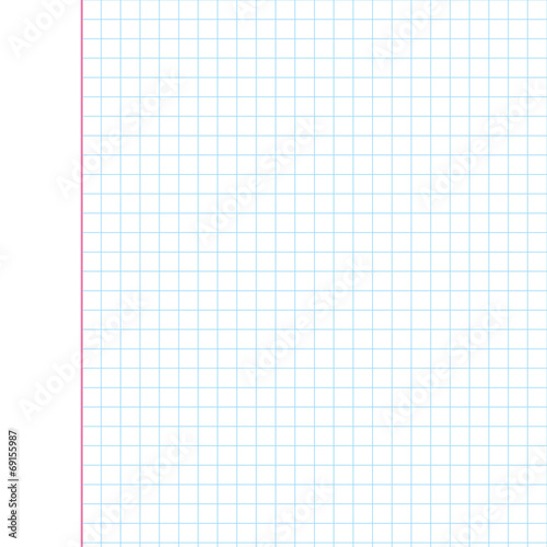 Exercise book in a cage. Vector illustration. Background for