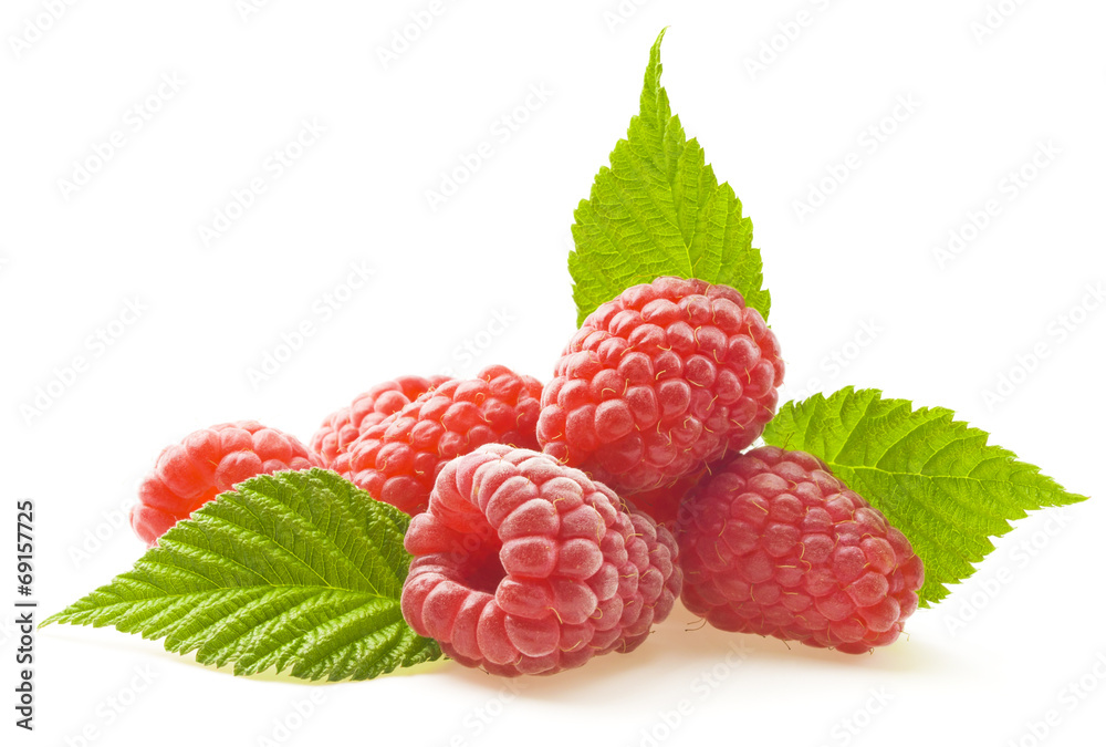 Red berry raspberry isolated on white background Red berry raspberry isolated on white background