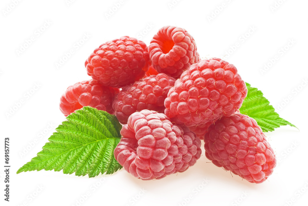 Red berry raspberry isolated on white background Red berry raspberry isolated on white background