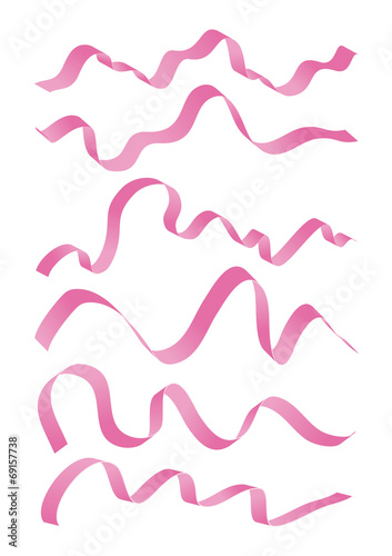 Set of pink ribbons design