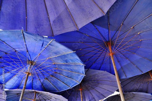 Overlap Blue Umbrella photo