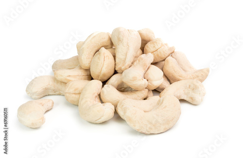 Cashew nuts  isolated on a White Background