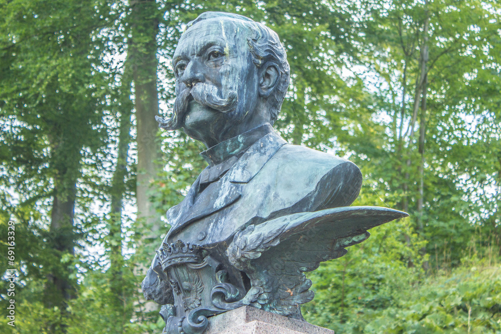 Büste von Christian Enzard Moritz von Holstein in Ledreborg Slot Lejre Roskilde Sjælland Danmark Büste von Christian Enzard Moritz von Holstein in Ledreborg Slot Lejre Roskilde Sjælland Danmark