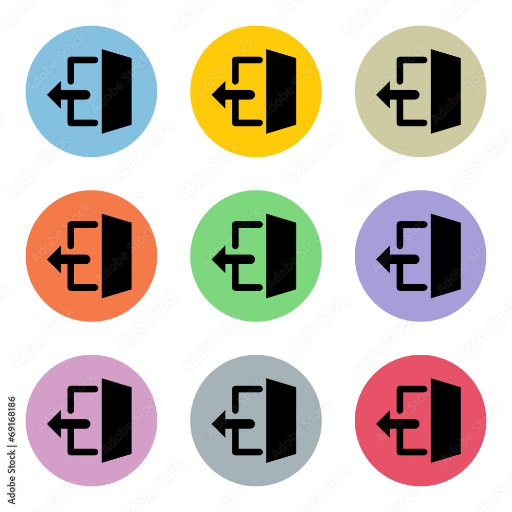 Fototapeta premium Flat Colorful Icon-Set