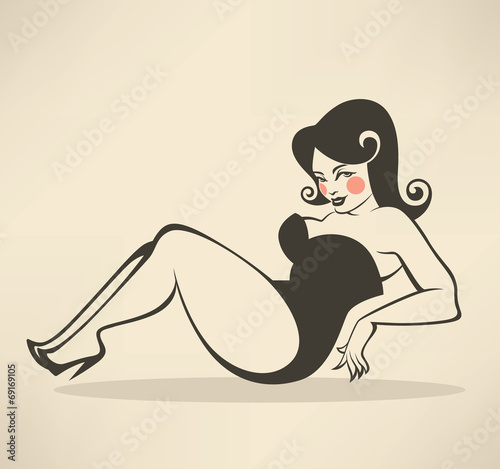 plus size pin up girl