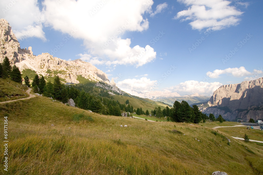 Grödner Joch und Sellagruppe - Dolomiten - Alpen
