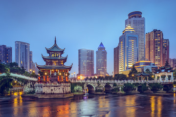 Wandcirkels China Jiaxiu Paviljoen in Guiyang China  © SeanPavonePhoto