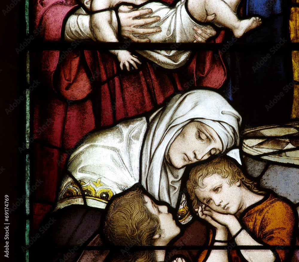 Mother with two children