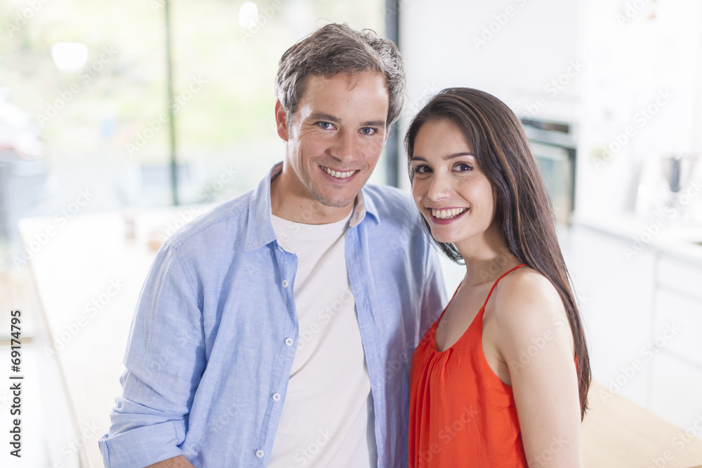 portrait of an handsome couple at home portrait of an handsome couple at home