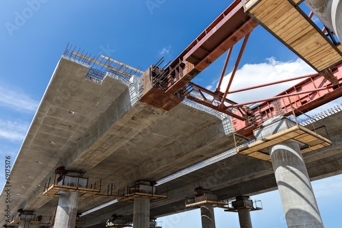 Bridge construction close-up