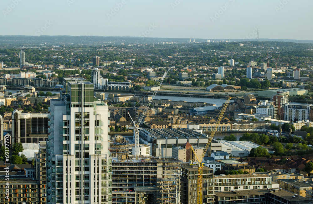 Obraz premium View from Isle of Dogs to Deptford