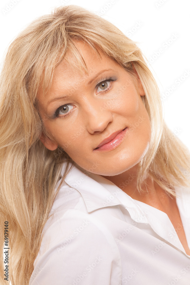 Portrait mature business woman isolated Portrait mature business woman isolated