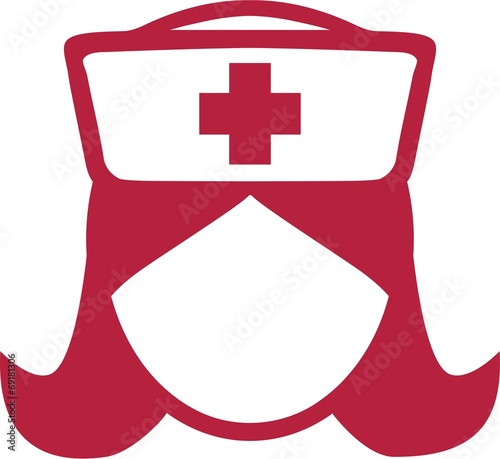 Krankenschwester Piktogramm Kopf Symbol