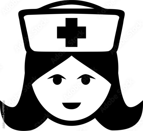 Krankenschwester Piktogramm Kopf Symbol