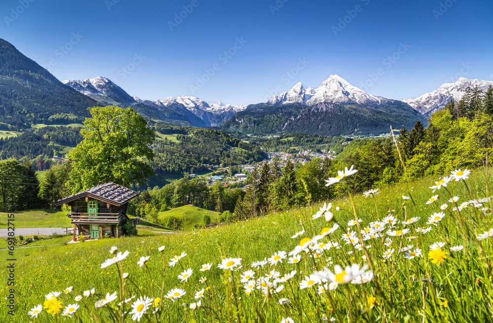 Idyllic landscape in Bavarian Alps, Berchtesgaden, Germany