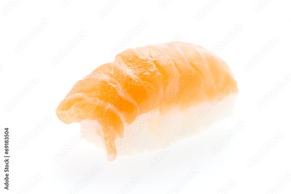Salmon sushi isolated on white Salmon sushi isolated on white