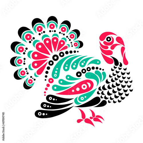 Happy Thanksgiving beautiful turkey tattoo