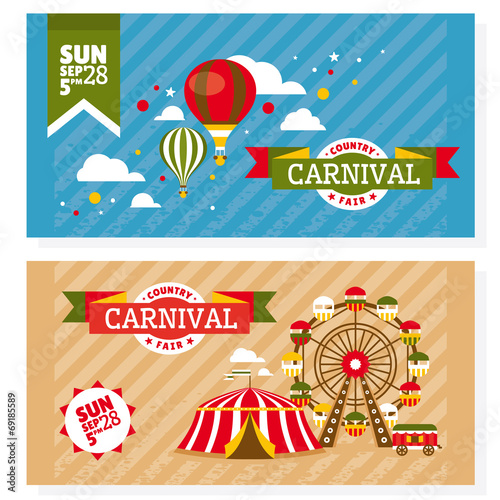 Country fair vintage invitation cards