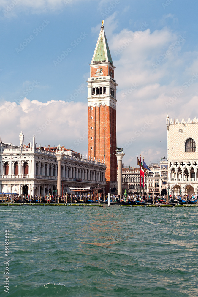 Bell tower in Venice, Italy.
