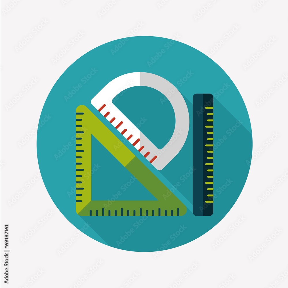 Ruler flat icon with long shadow,eps10 Ruler flat icon with long shadow,eps10