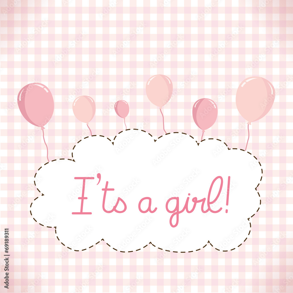 Baby girl baby shower invitation card template Baby girl baby shower invitation card template
