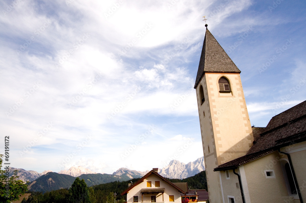 Kirche in Antermoia - Gadertal - Dolomiten - Alpen