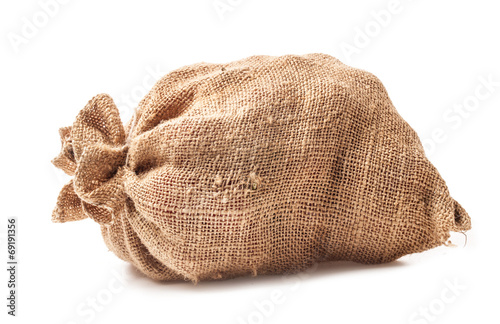 Small sack isolated on white background