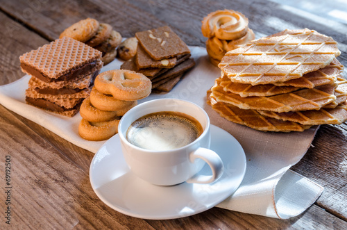 Butter and almond cookies photo