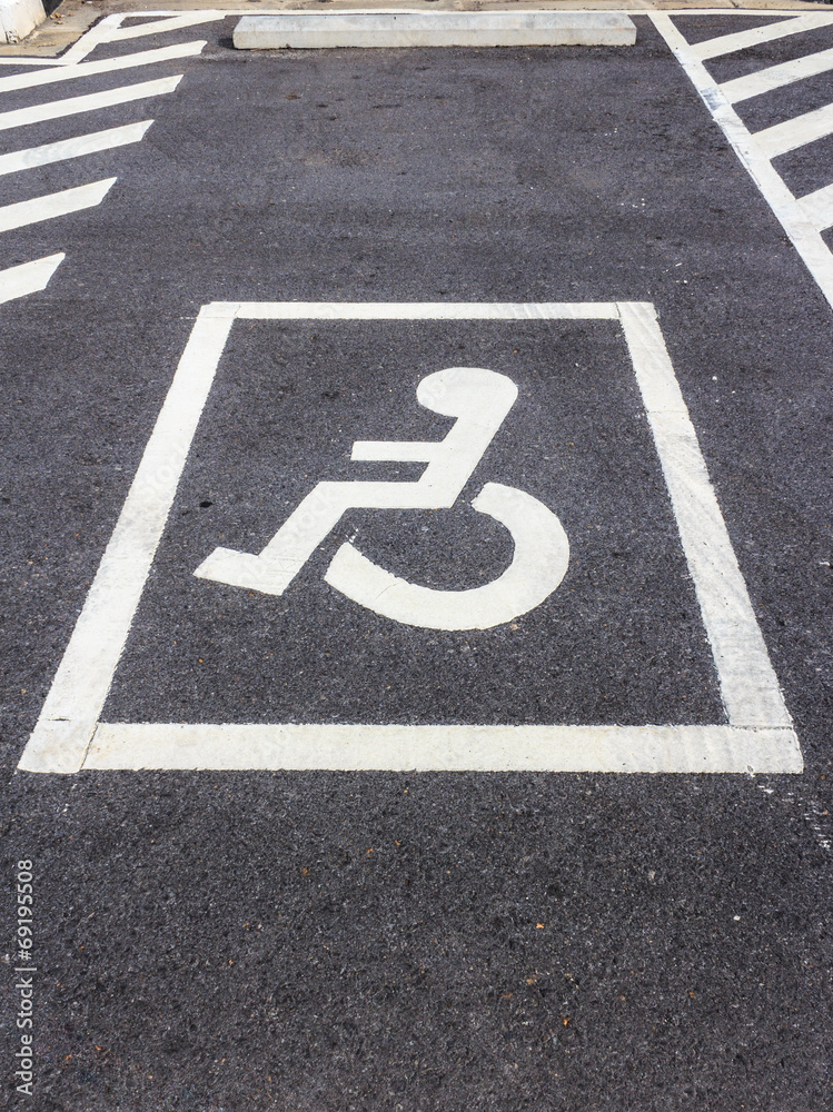 Obraz premium Disabled parking sign