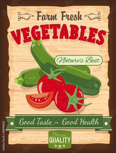 Vintage Design Vegetables Poster