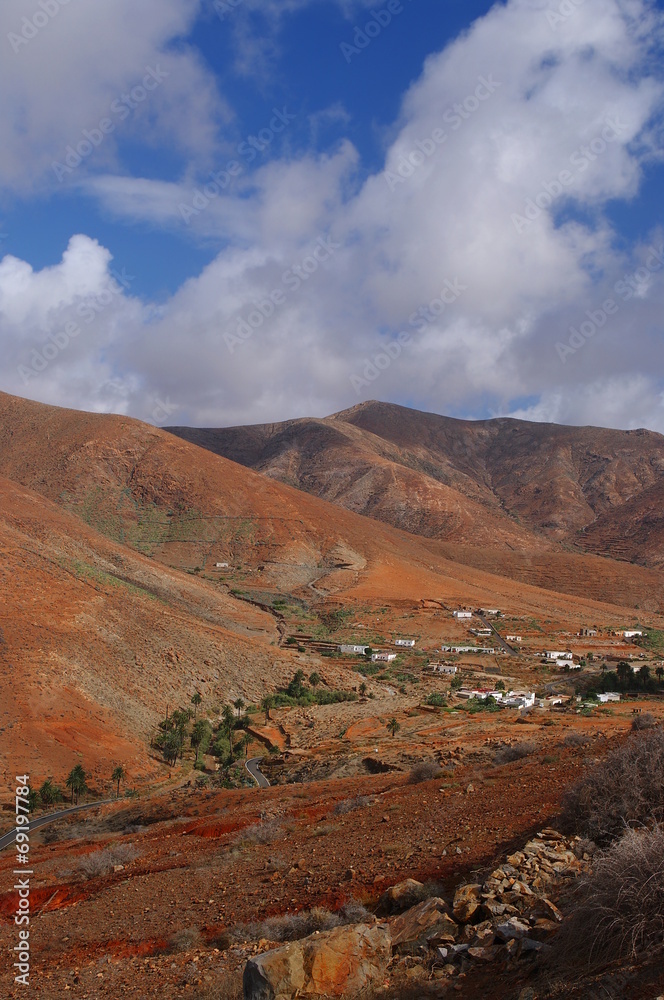 Mountain landscape of Betancuria on Fuerteventura