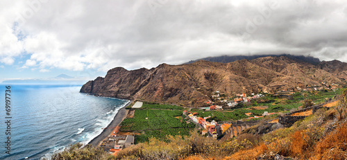 An amazing landscape from La Gomera the one of the Canary Island photo