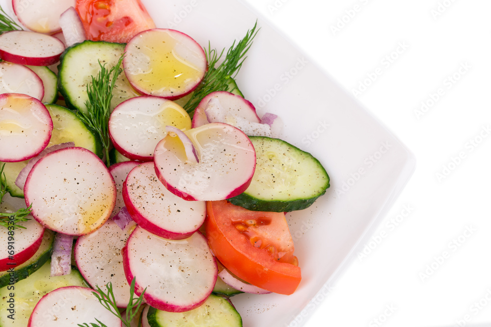 Close up of radish salad. Close up of radish salad.