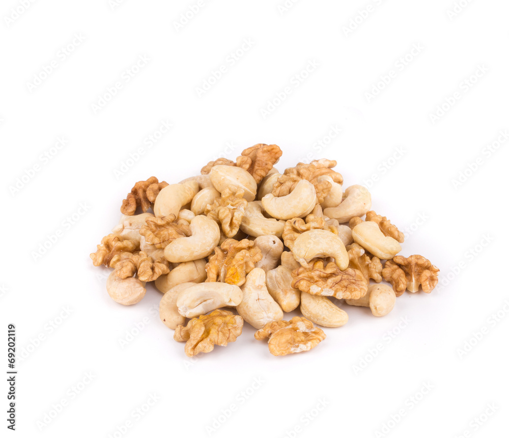 Bunch of walnuts and cashew. Bunch of walnuts and cashew.
