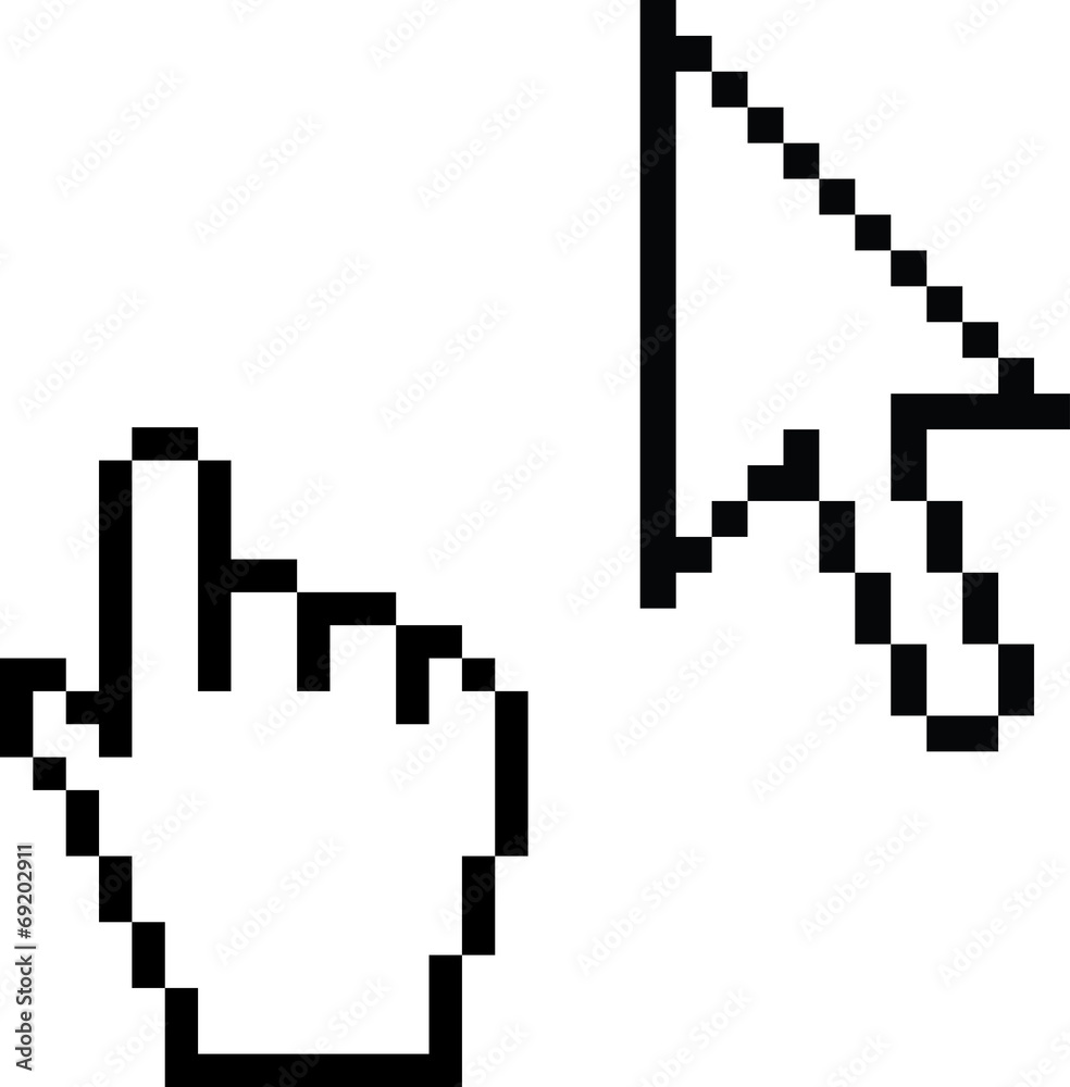 Illustration of set of bright map pointers Illustration of set of bright map pointers